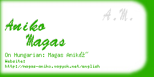 aniko magas business card